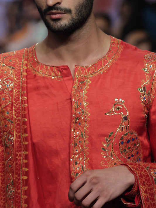 Rasleela Madhubani Men's Dhoti Kurta Set