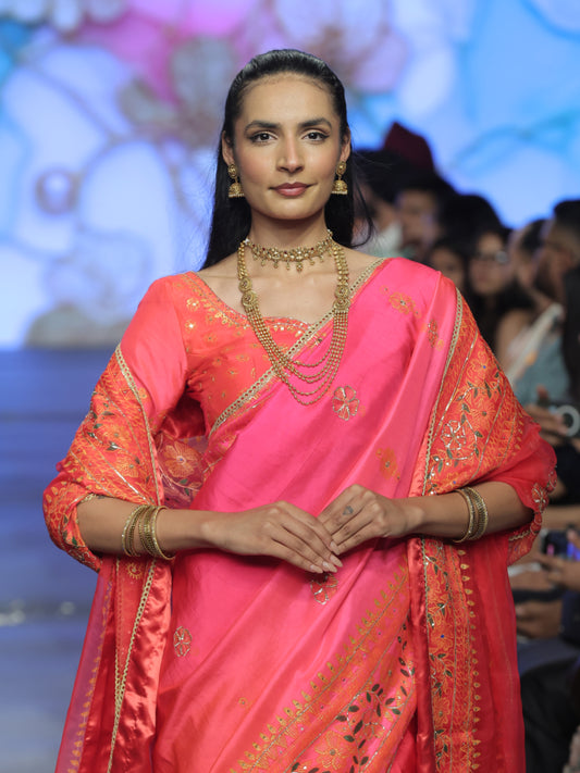 Rasleela Madhubani Saree & Dupatta