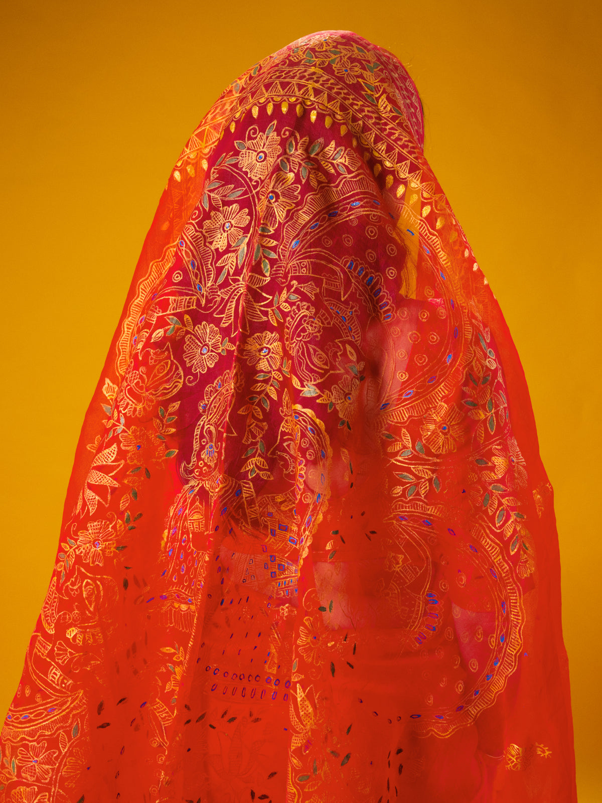 Rasleela Madhubani Saree & Dupatta