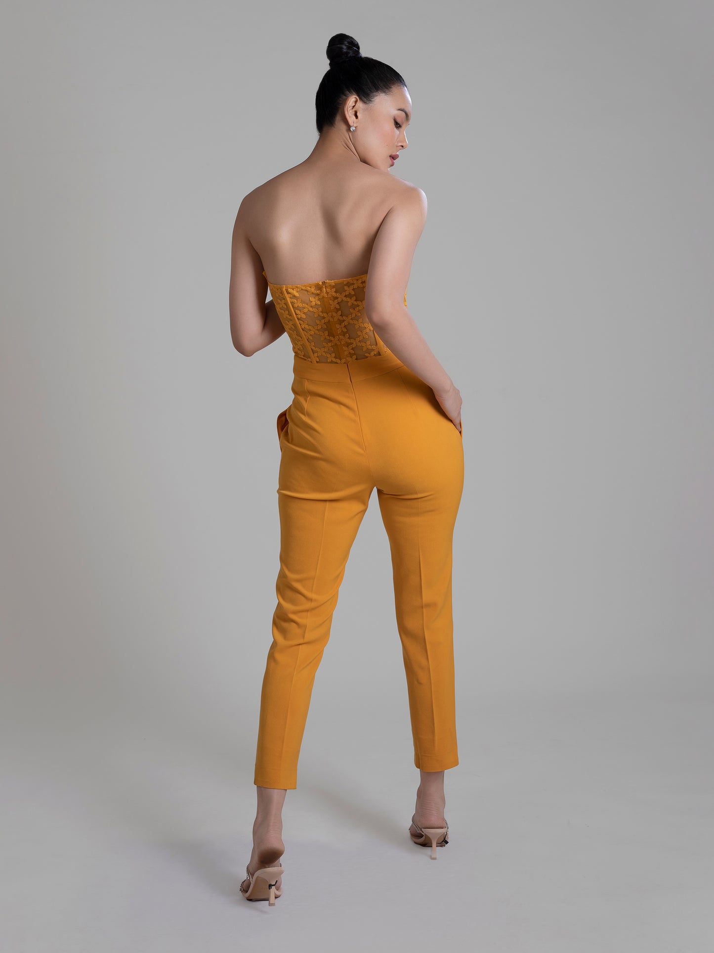 Dandelion Corset Jumpsuit Blazer Set