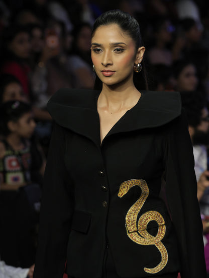 Gold Serpentine Blazer Set