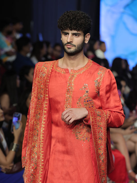 Rasleela Madhubani Men's Dhoti Kurta Set