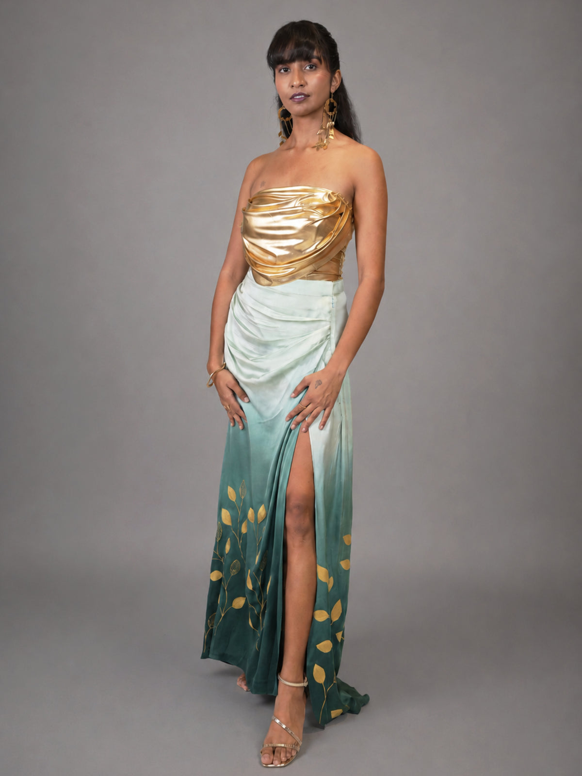 Nixie Gold-Jade Co-ord Set