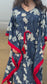 Misa Blue Floral Kaftan Dress