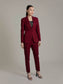 Solid Maroon Blazer Set