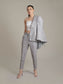 Ash Grey Corset Style Blazer Set