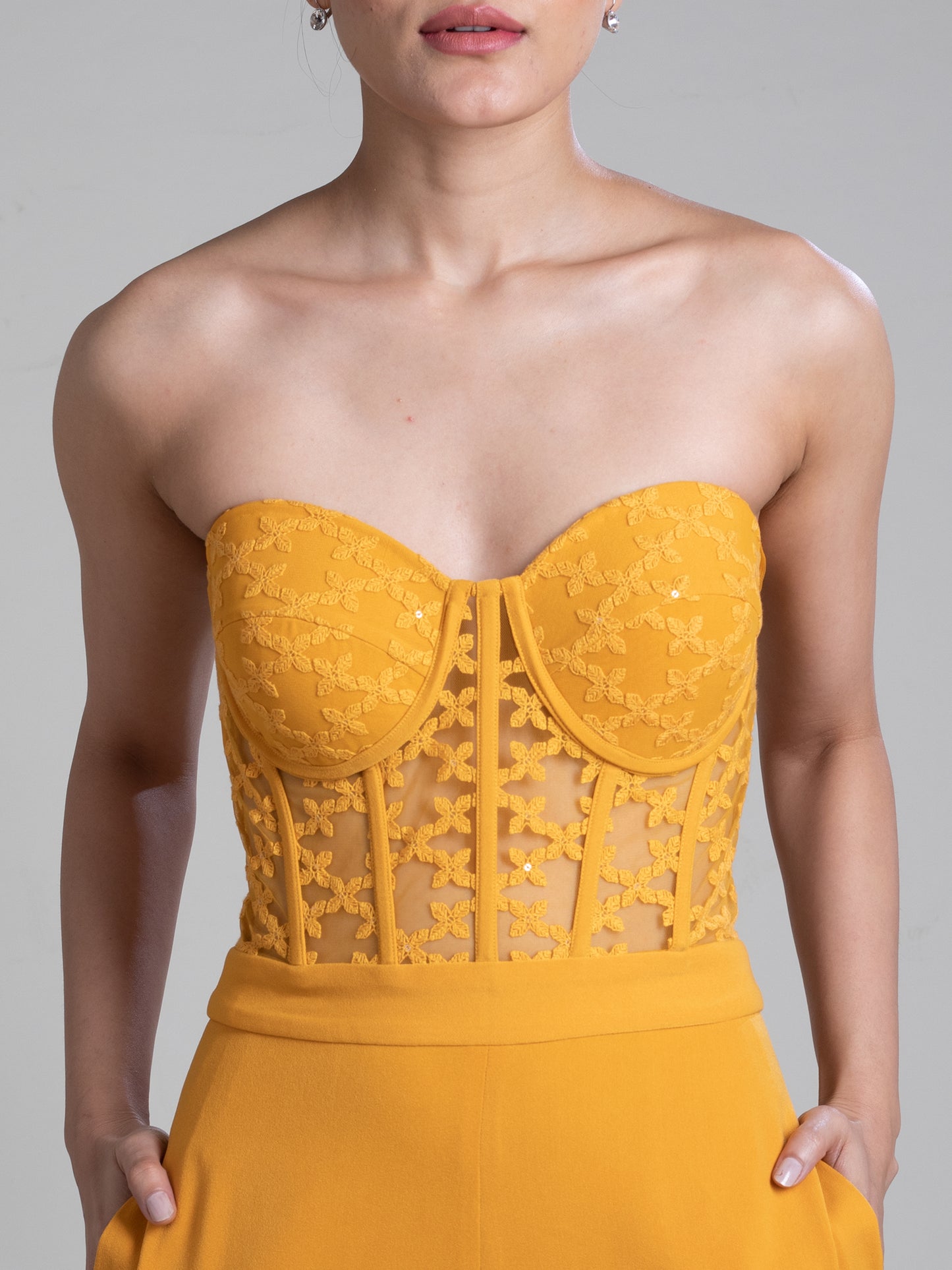 Dandelion Corset Jumpsuit Blazer Set