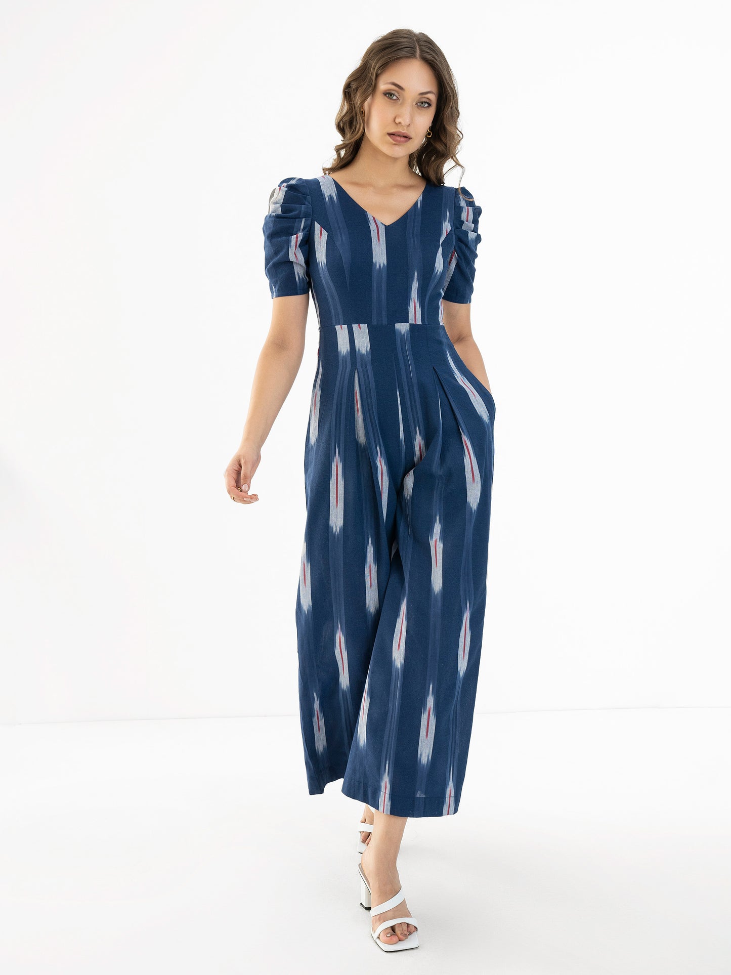 True Blue Ikat Jumpsuit