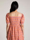 Coral Puff Sleeve Spring Dress