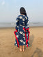 Misa Blue Floral Kaftan Dress