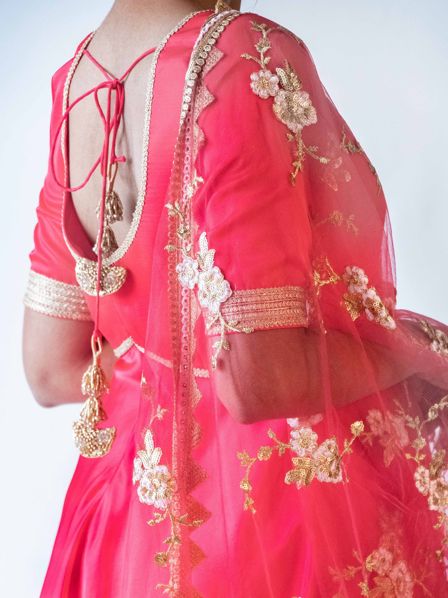 Layla Coral Sharara Set