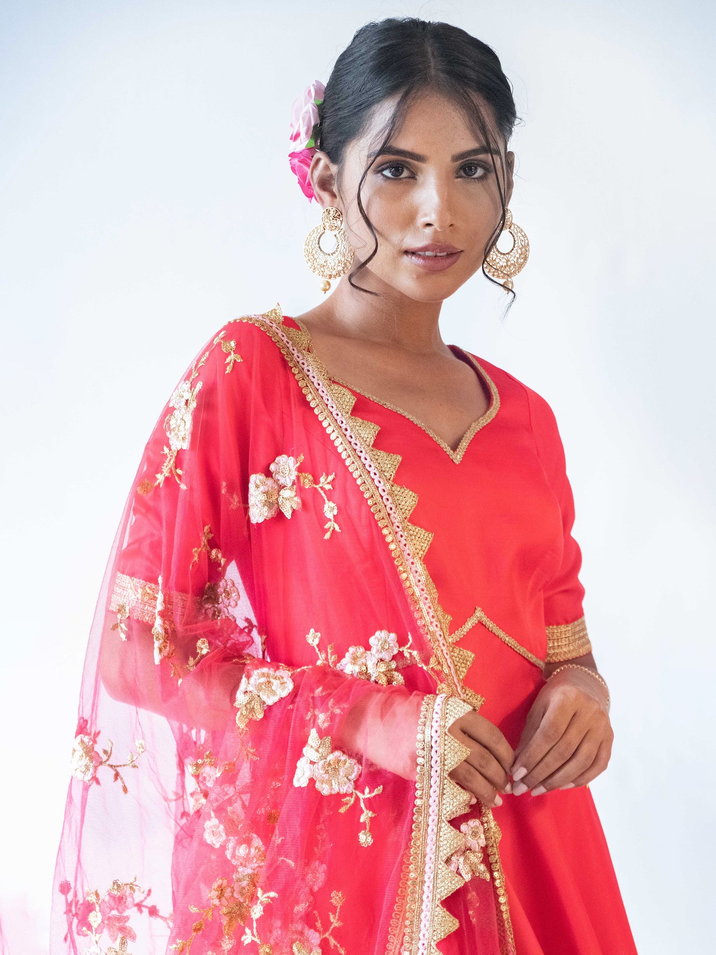 Layla Coral Sharara Set
