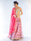 Apsara Corset Blouse Pink Lehenga Set