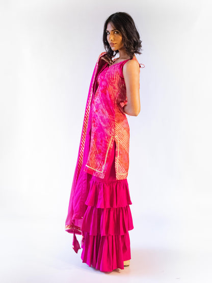 Ruby Gharara Suit Set